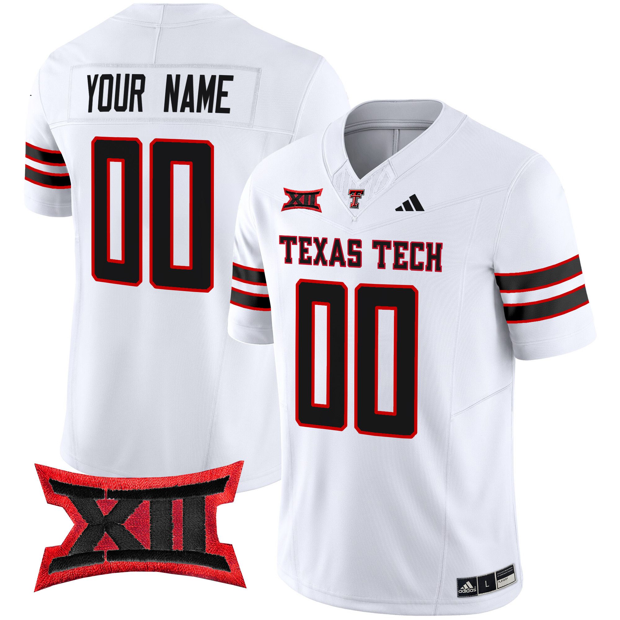 Men Texas Tech Red Raiders White 2024 Vapor Limited Custom NCAA Jersey